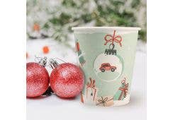 wellsacup Papier Einweg-Mundspülbecher, 1000 Stück, Weihnachten